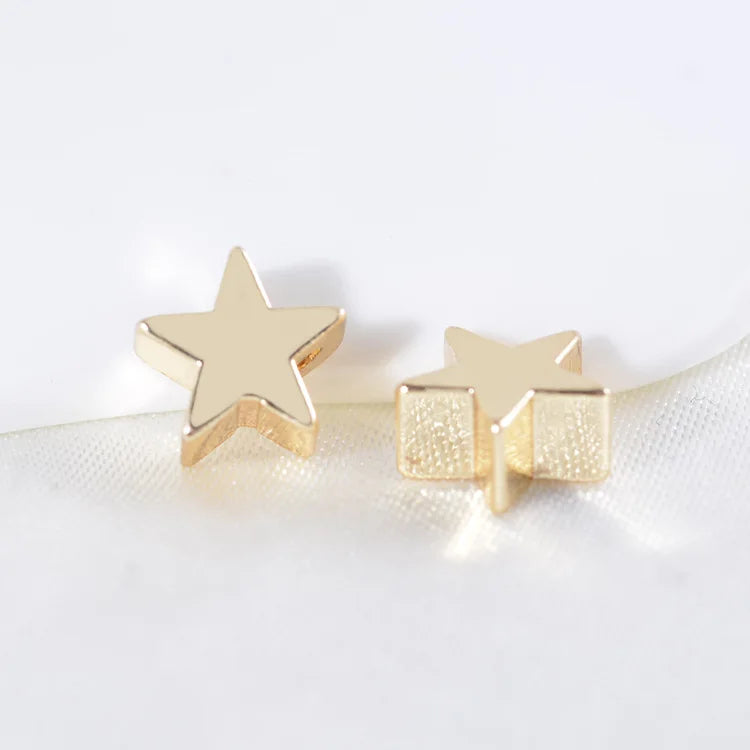100PCS 7*3.5*1.2mm star brass beads for DIY jewelry making