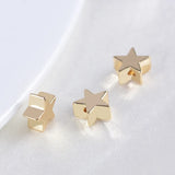 100PCS 7*3.5*1.2mm star brass beads for DIY jewelry making