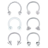 316L Surgical Steel Septum Piercing Nose Rings 16G