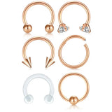 316L Surgical Steel Septum Piercing Nose Rings 16G