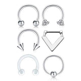 316L Surgical Steel Septum Piercing Nose Rings Hoop Cartilage Tragus Retainer