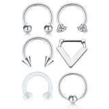 316L Surgical Steel Septum Piercing Nose Rings 16G