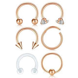 316L Surgical Steel Septum Piercing Nose Rings Hoop Cartilage Tragus Retainer