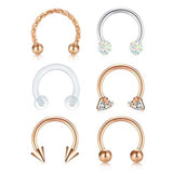316L Surgical Steel Septum Piercing Nose Rings Hoop Cartilage Tragus Retainer