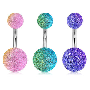 3PCS Short Petite Belly Button Rings 14G 1/4Inch Stainless Steel Navel Body