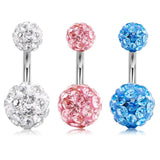 3PCS Short Petite Belly Button Rings 14G 1/4Inch Stainless Steel Navel Body