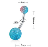 3PCS Short Petite Belly Button Rings 14G 1/4Inch Stainless Steel Navel Body