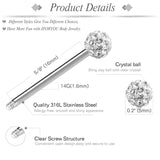 Daisy & Rose Flower Nipple Bar 14G 5/8 Stainless Steel Piercing Jewelry