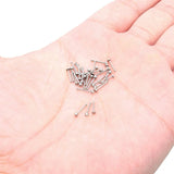 30-Pack 22G Nose Studs 316L Steel Clear CZ Nostril Piercing Jewelry