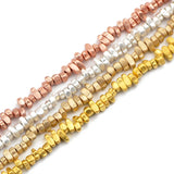 15'' Matte Rose Hematite Gravel Natural Stone Beads