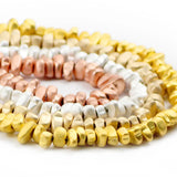 15'' Matte Rose Hematite Gravel Natural Stone Beads