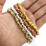 15'' Matte Rose Hematite Gravel Natural Stone Beads