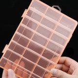 Adjustable 24 Slots Plastic Jewelry Box Organizer Storage Case Container