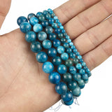 Apatites Natural Stone Round Spacers Loose Beads 15''
