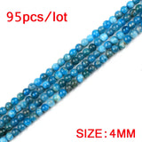 Apatites Natural Stone Round Spacers Loose Beads 15''
