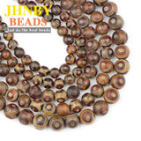 Carnelian Tibetan Dzi Eyes Beads 8/10/12mm Round Loose Beads