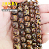 Carnelian Tibetan Dzi Eyes Beads 8/10/12mm Round Loose Beads