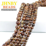 Carnelian Tibetan Dzi Eyes Beads 8/10/12mm Round Loose Beads