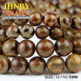 Tibetan Dzi Eyes beads 8/10/12MM Round Loose beads for DIY