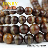 Tibetan Dzi Stripe beads 8/10/12MM Round