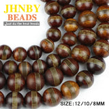 Tibetan Dzi Stripe beads 8/10/12MM Round