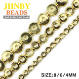 Copper Spacer Beads 8/6/4mm Rose/Gun Round Loose Beads