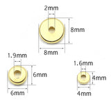 Copper Spacer Beads 8/6/4mm Rose/Gun Round Loose Beads