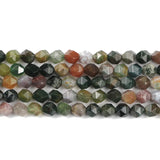 Faceted Agate Natural Stone 8MM Spacers Charms Loose Beads