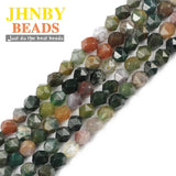 Faceted Agate Natural Stone 8MM Spacers Charms Loose Beads