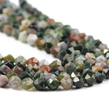 Faceted Agate Natural Stone 8MM Spacers Charms Loose Beads