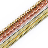 Hematite Plated Natural Stone 4/6/8mm Flat Round Beads