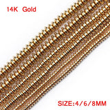 Hematite Plated Natural Stone 4/6/8mm Flat Round Beads
