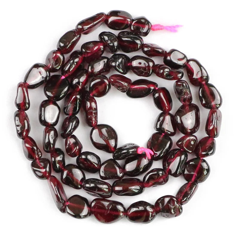 Garnet Irregular Gravel Chip Loose Beads 4~6mm Natural Stone Jewelry DIY