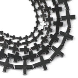 Jesus Cross Hematite Beads Natural Stone 4-10MM Loose Beads