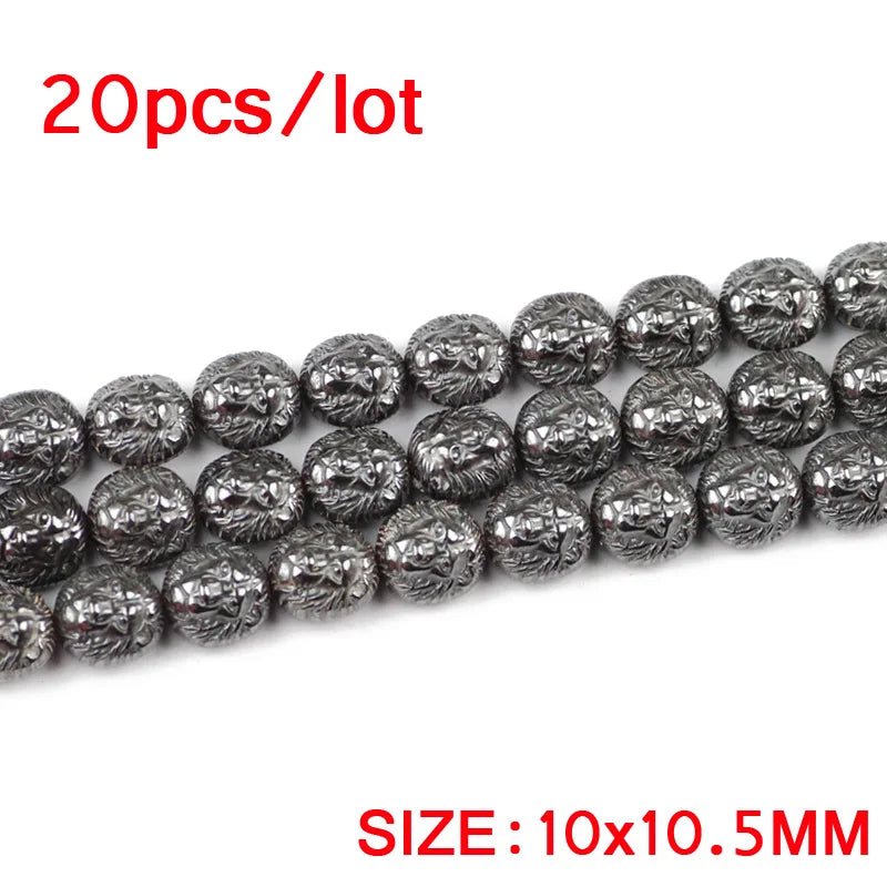Lion Buddha Maitreya Hematite Beads for Bracelet Making