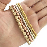 Matte Round Hematite Natural Stone Beads 3/4/6/8mm