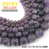 Natural Purple Crystal Stone Beads 4/6/8/10/12MM