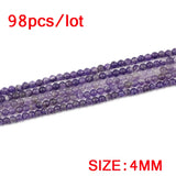 Natural Purple Crystal Stone Beads 4/6/8/10/12MM