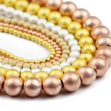 Matte Rose Plated Hematite Stone Spacer Beads 2/3/4/6/8/10mm