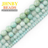 Peru Amazonite Natural Stone Round Spacers Beads for Jewelry Making
