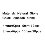 Peru Amazonite Natural Stone Round Spacers Beads for Jewelry Making