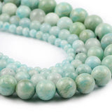 Peru Amazonite Natural Stone Round Spacers Beads for Jewelry Making