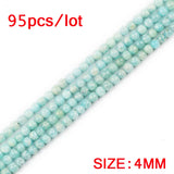 Peru Amazonite Natural Stone Round Spacers Beads for Jewelry Making