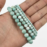 Peru Amazonite Natural Stone Round Spacers Beads for Jewelry Making