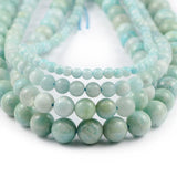 Peru Amazonite Natural Stone Round Spacers Beads for Jewelry Making