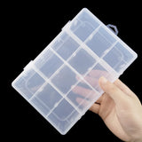 JHNBY 24/12 Grid Compartment Storage Box Earring Ring Jewelry Beads Case