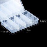 JHNBY 24/12 Grid Compartment Storage Box Earring Ring Jewelry Beads Case