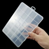 JHNBY Plastic 24 Grid Compartment Storage Box for Jewelry Beads