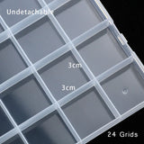 JHNBY Plastic 24 Grid Compartment Storage Box for Jewelry Beads