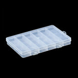 JHNBY Plastic 24 Grid Compartment Storage Box for Jewelry Beads